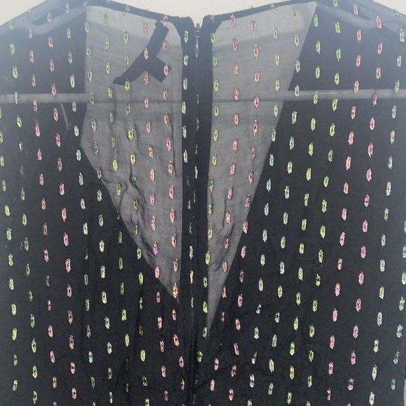 Chelsea and Walker Iman Metallic Silk Blouse Top - Picture 11 of 14